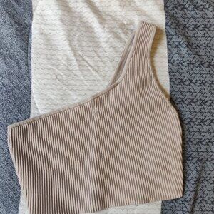 Aritzia One shoulder crop top